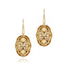 14K Yellow gold earrings with citrine and diamonds