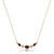 14K Yellow gold necklace with garnet and diamonds