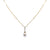 14 Karat Yellow Gold 7mm Cultured Pearl Necklace With Diamonds