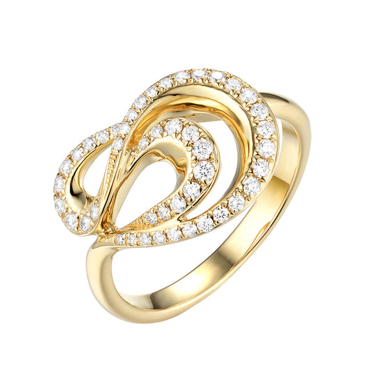 14K Yellow Gold Fashion Diamond Ring