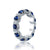 14K White Gold Eternity Band with Diamonds and Sapphire's