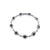 18K White gold bracelet with diamonds and blue sapphire