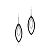 18K White gold earrings with white and black diamonds