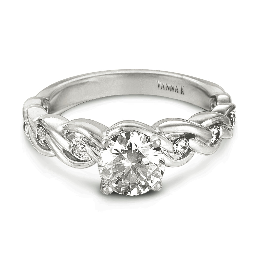 18K White Gold Diamond Engagement Ring