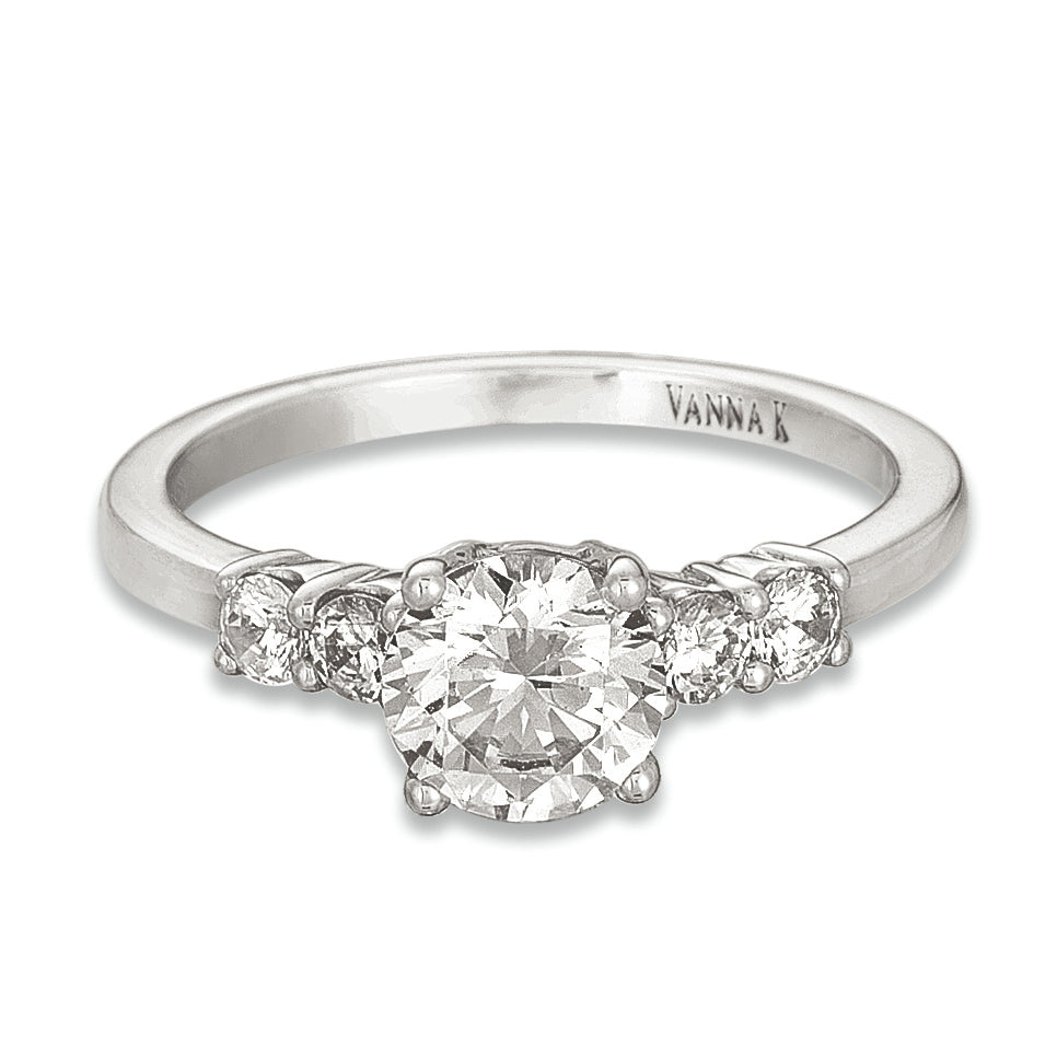 18K White Gold Diamond Engagement Ring