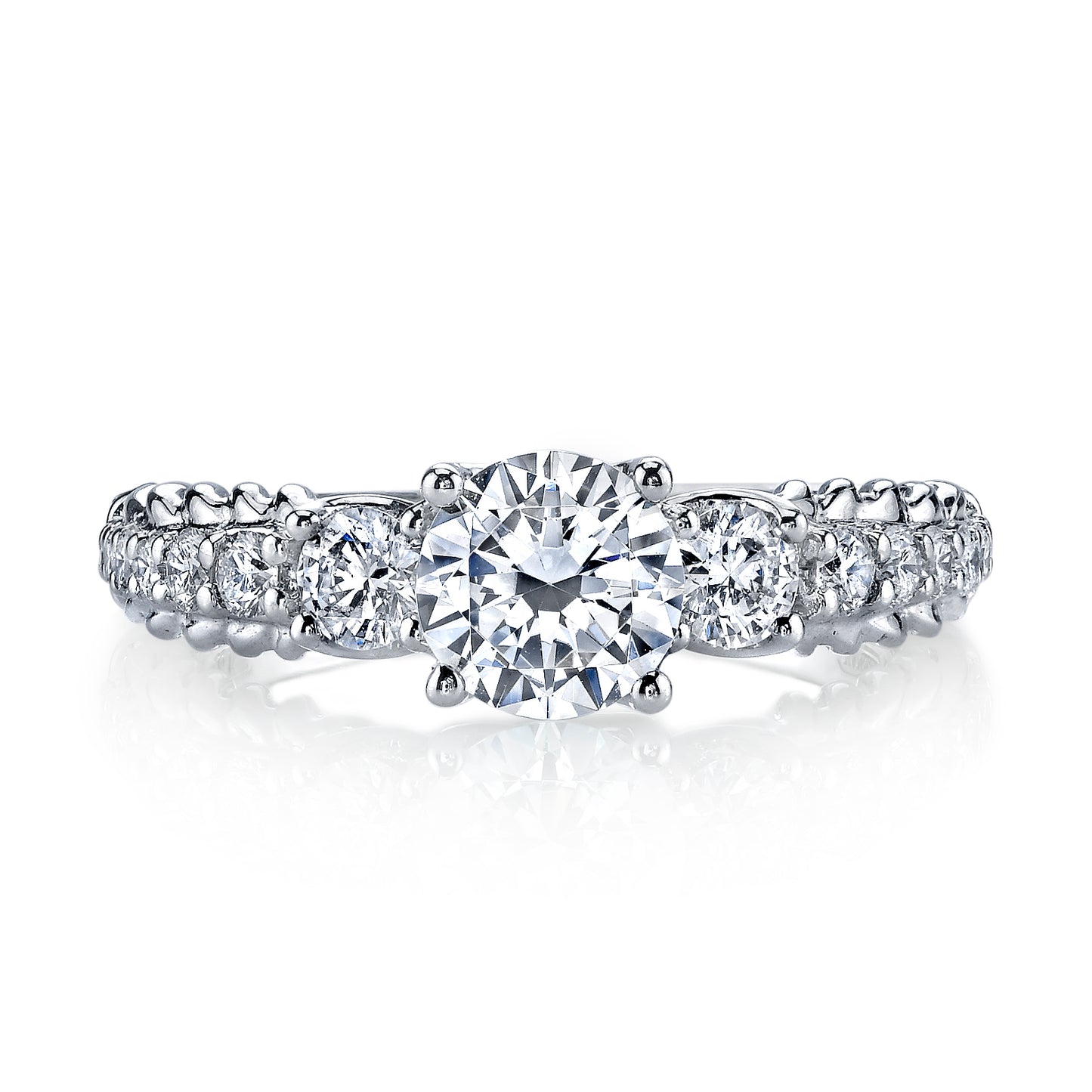 18K White Gold Diamond Engagement Ring