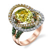 18K Rose Gold Fashion Diamond And Tsavorite Ring
