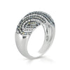 18K White Gold Fashion Ring With White And Brown Diamonds