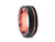 8MM BRUSHED Black Tungsten Wedding Band FLAT AND ROSE GOLD INTERIOR