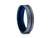 6MM Brushed GRAY GUNMETAL Tungsten Wedding Band BLUE LINE AND BLUE INTERIOR