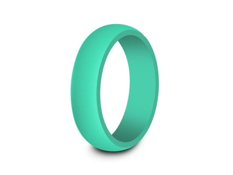 Ladies Silicone Ring - Cross Fit - Active - Flexible - Girl's Rubber Ring - Wedding Band - Silicone Ring - Comfort Fit 6mm - Vantani Wedding Bands