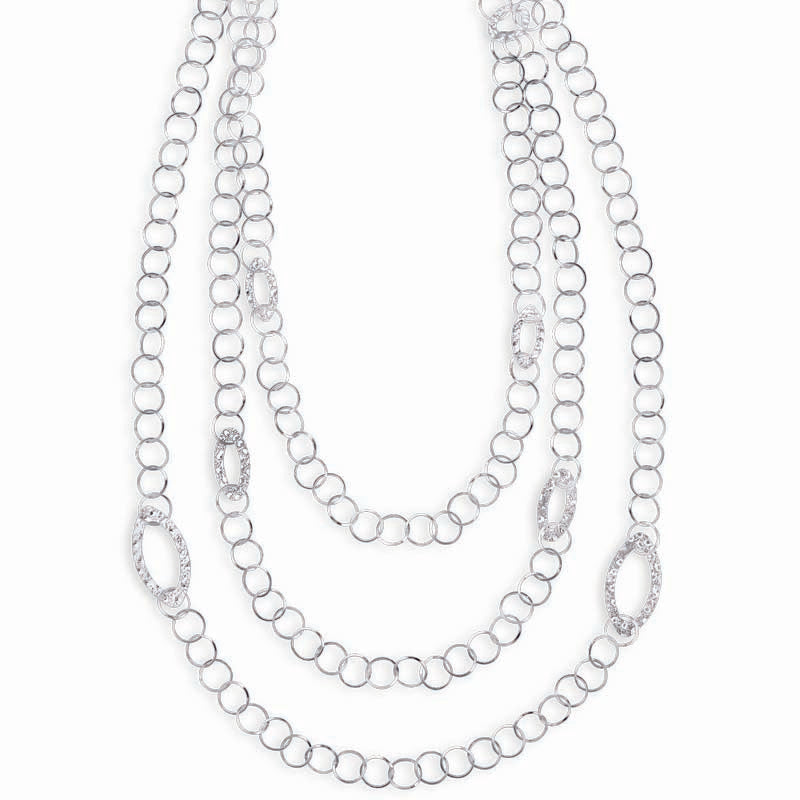 STERLING SILVER LONG LINK NECKLACE