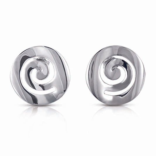 STERLING SILVER SWIRL EARRINGS