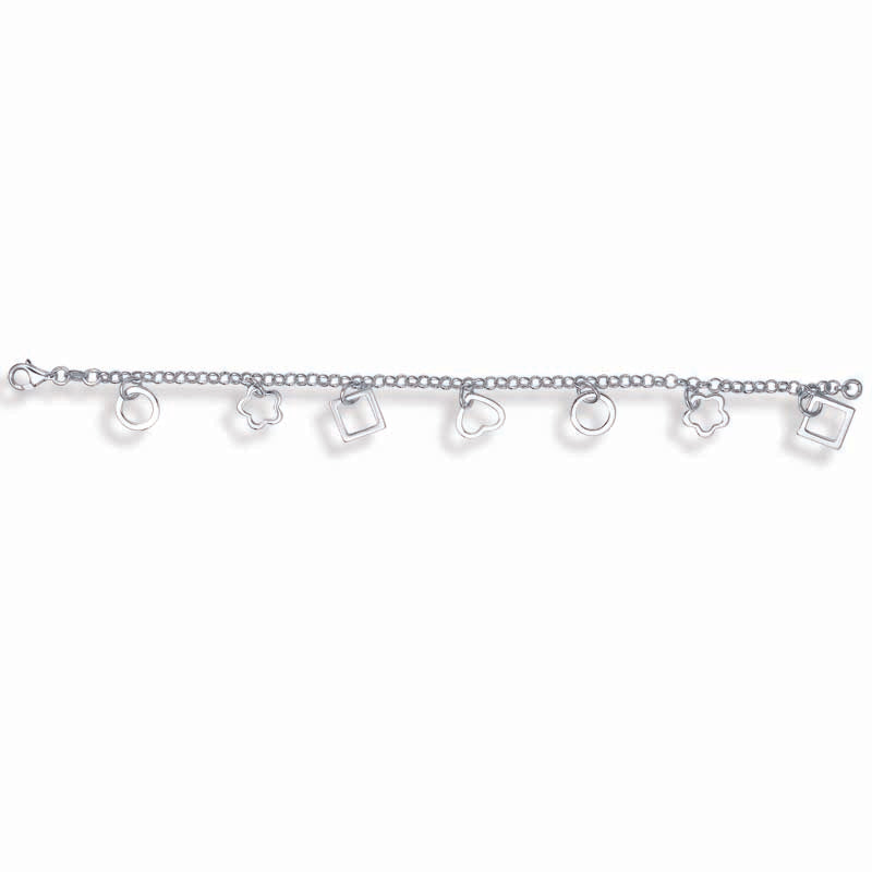 STERLING SILVER CHARM BRACELET