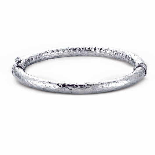 STERLING SILVER HAMMERED BANGLE