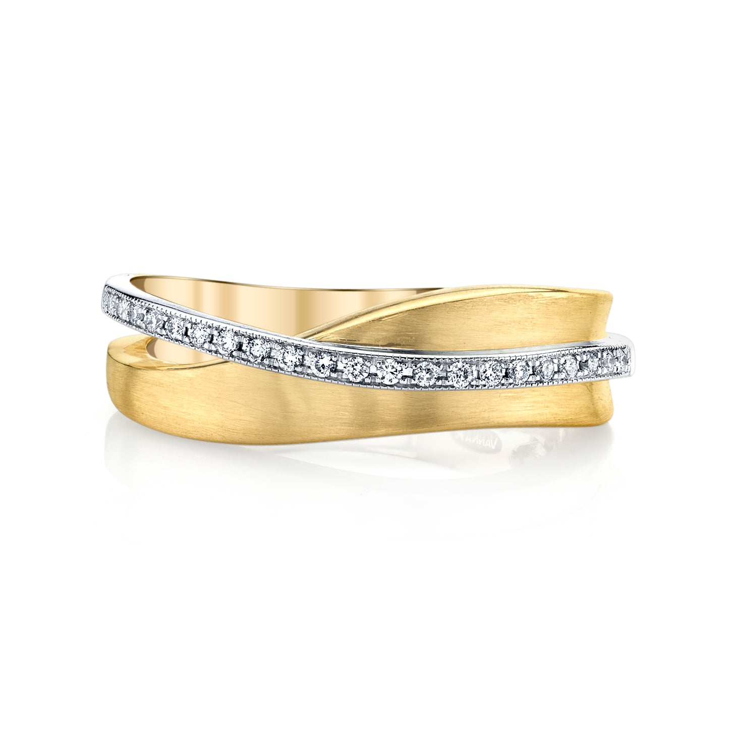 14K Two Tone Fashion Diamond Ring