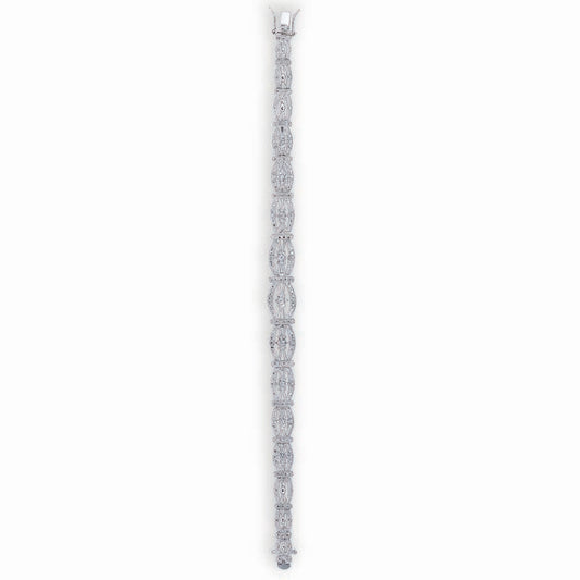 STERLING SILVER BRACELET WITH CZ STONES
