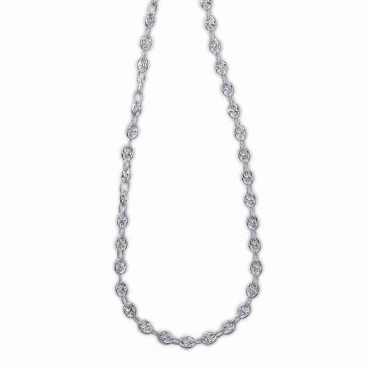 STERLING SILVER PUFFED LINK CHAIN