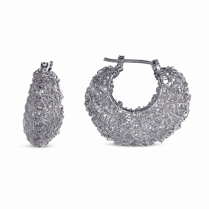 STERLING SILVER WIRE HOOP EARRINGS