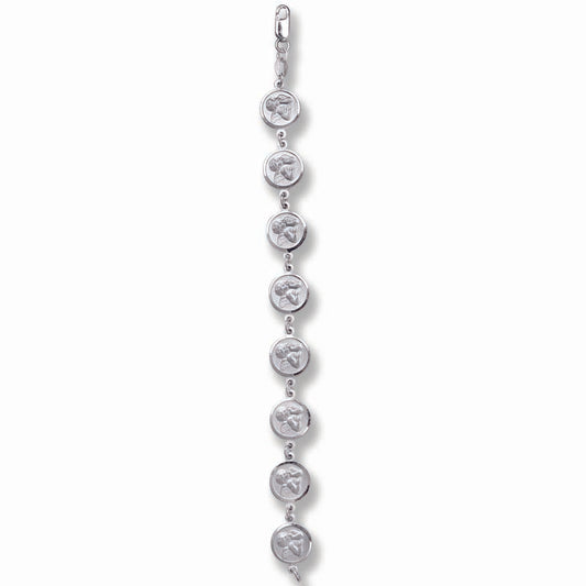 STERLING SILVER ANGEL CHARM BRACELET