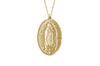 14K Yellow Gold 9x13mm Oval Mary Medal