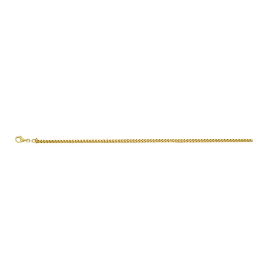 14K Yellow Gold 1mm Franco Chain