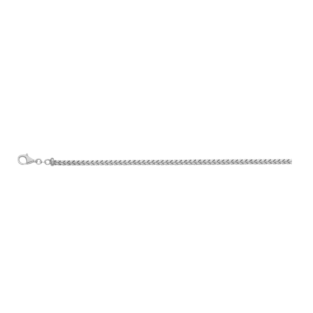 14K White Gold 1.5mm Franco Chain
