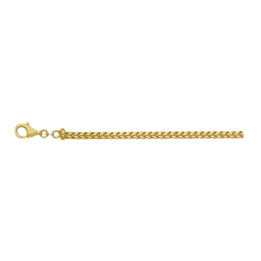 14K Yellow Gold 2.5mm Franco Chain