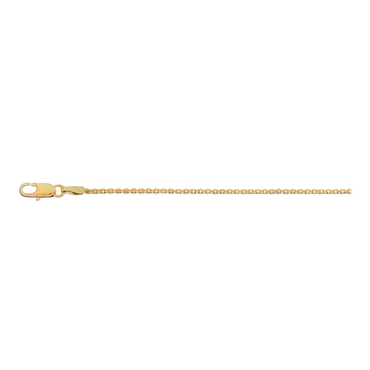 14K Yellow Gold 1.1mm Cable Chain
