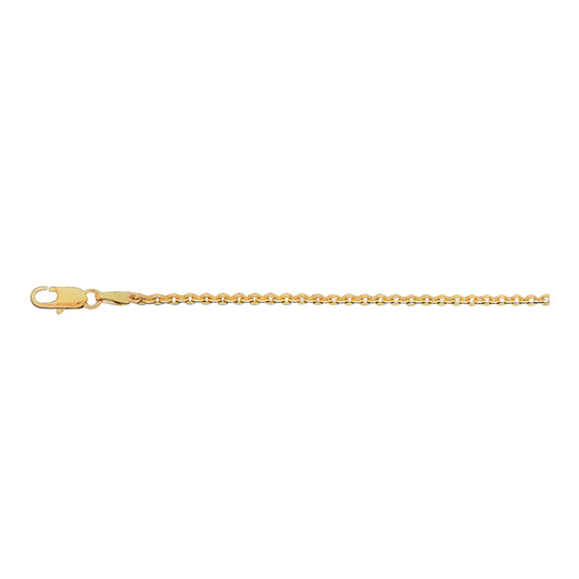 14K Yellow Gold 1.30mm Cable Chain