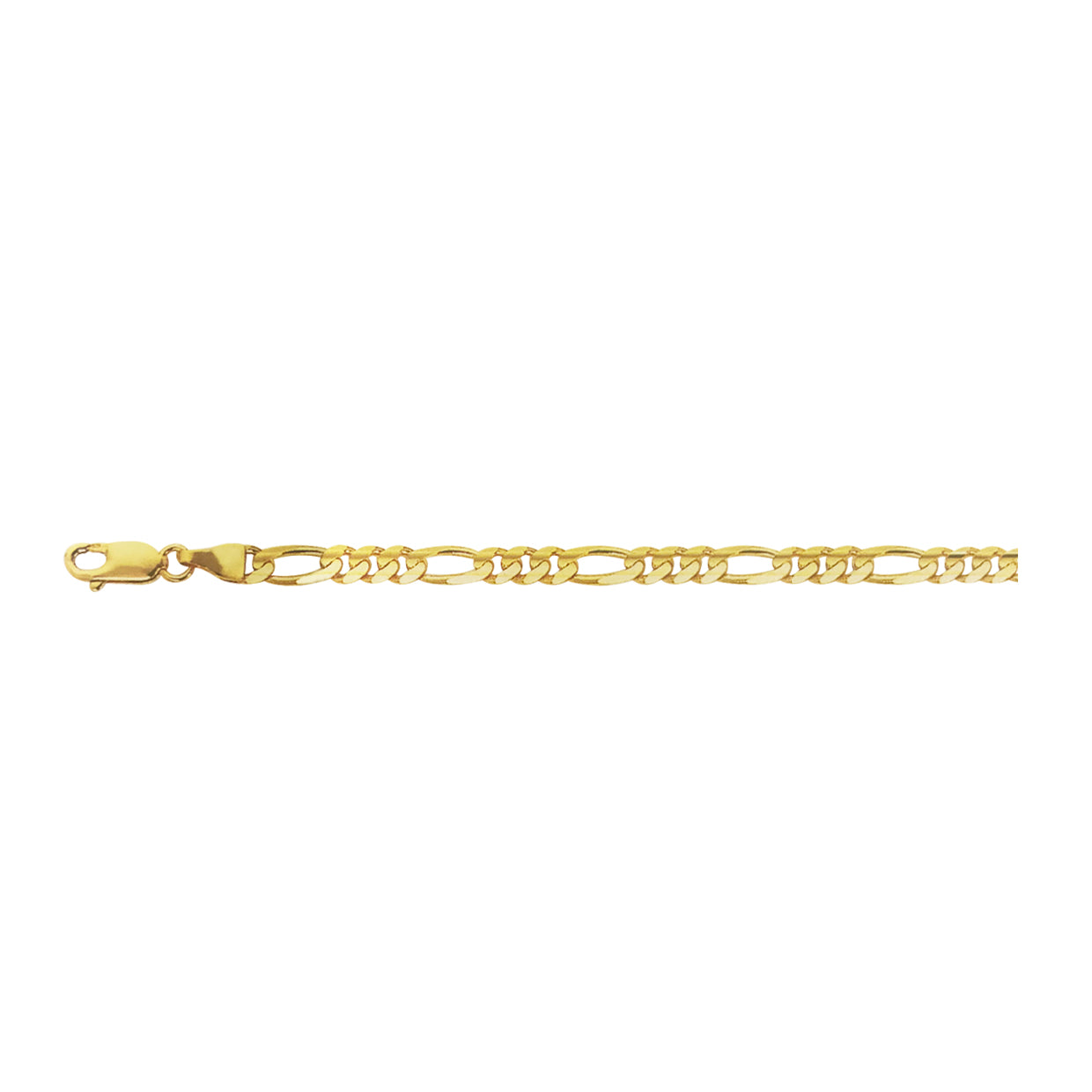 14K Yellow Gold Classical 3.8mm Figaro Chain