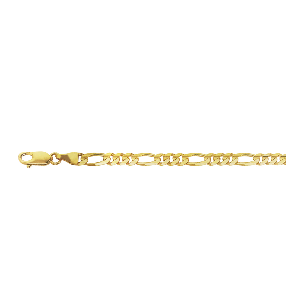 14K Yellow Gold Classical 4.6mm Figaro Chain