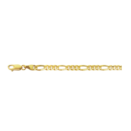14K Yellow Gold Classical 4.6mm Figaro Chain