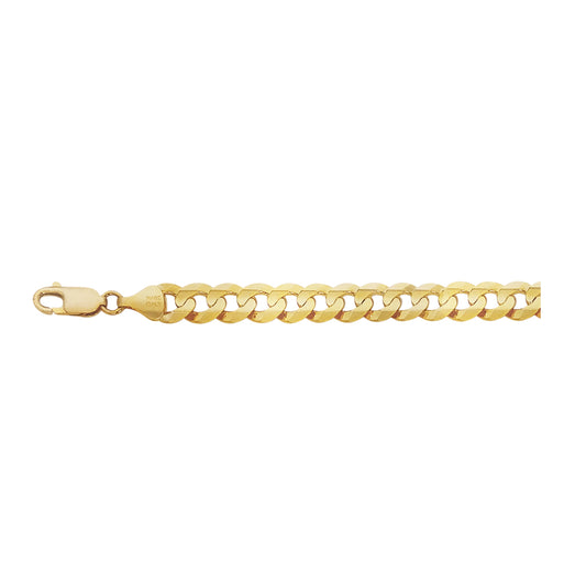 14K Yellow Gold 8mm Curb Chain