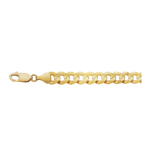 14K Yellow Gold 9.7mm Curb Chain