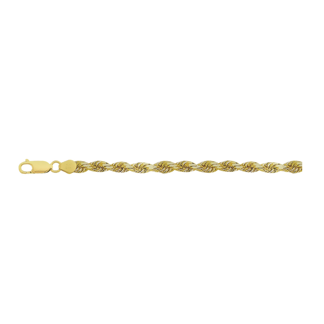 14K Yellow Gold 3mm Diamond Cut Rope Chain – Kitsinian Jewelers