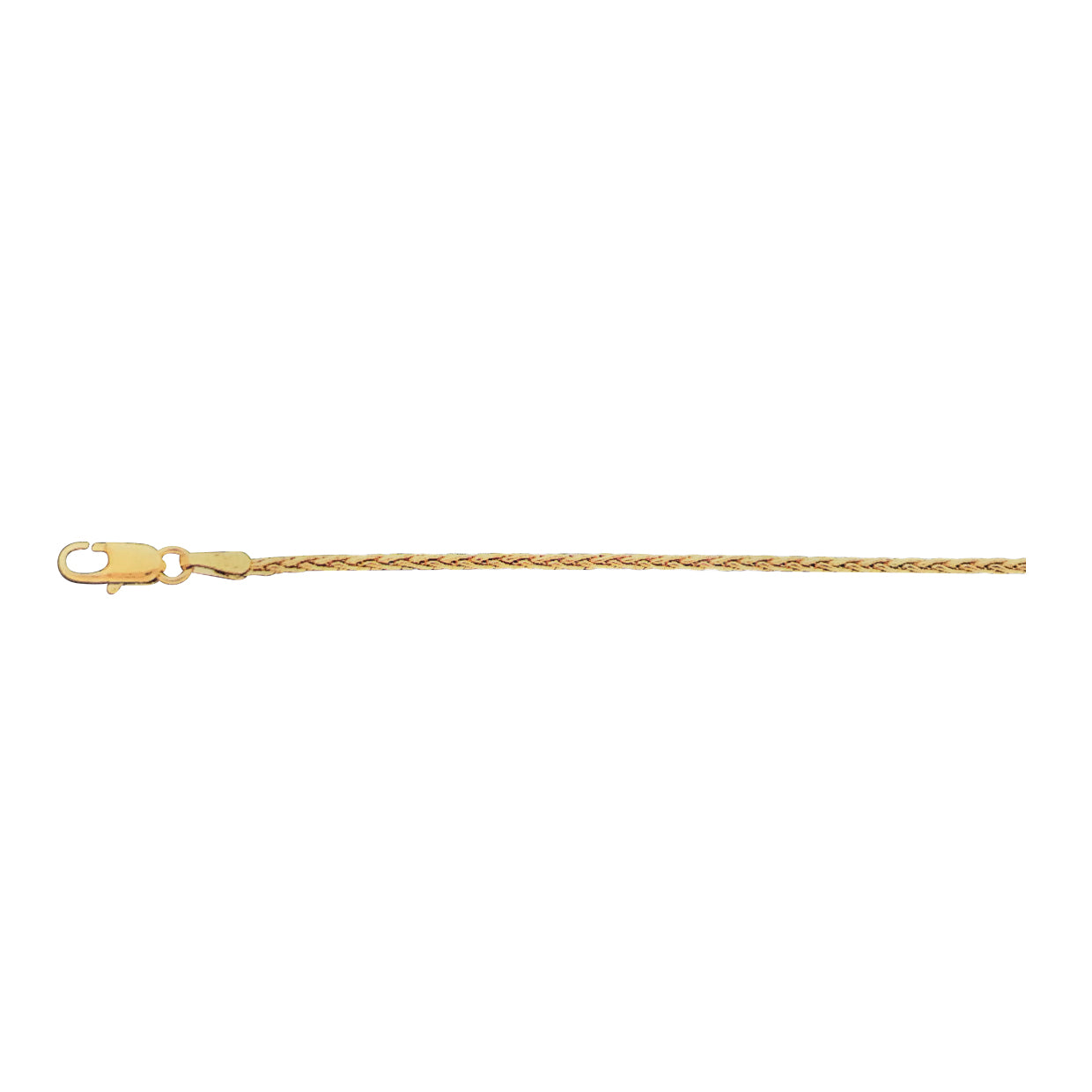14K Yellow Gold 1.5mm Wheat Chain