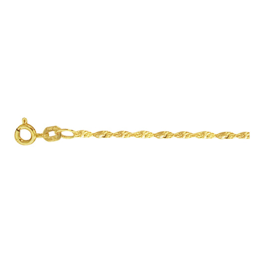 14K Yellow Gold 1.5mm Singapore Chain