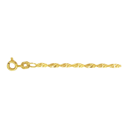 14K Yellow Gold 1.6mm Singapore Chain