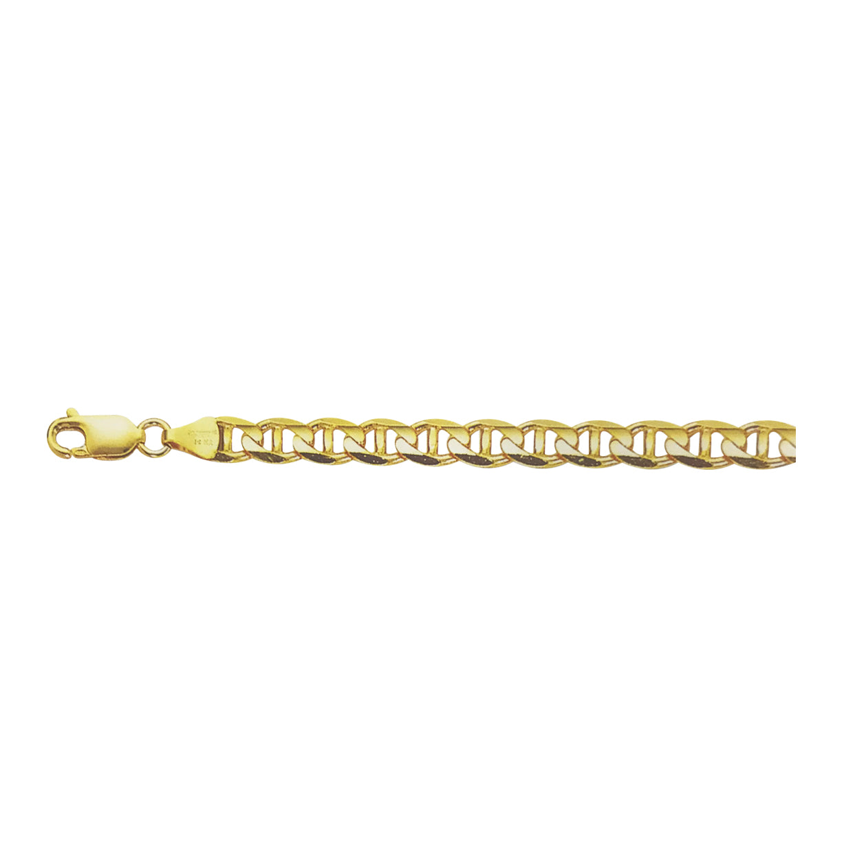 14K Yellow Gold 6mm Mariner Chain