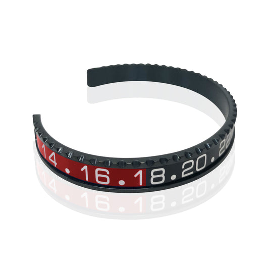 Stainless Steel Red and Black Watch Speedometer Bracelet