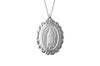925 STERLING SILVER 17x21MM OVAL MARY MEDAL