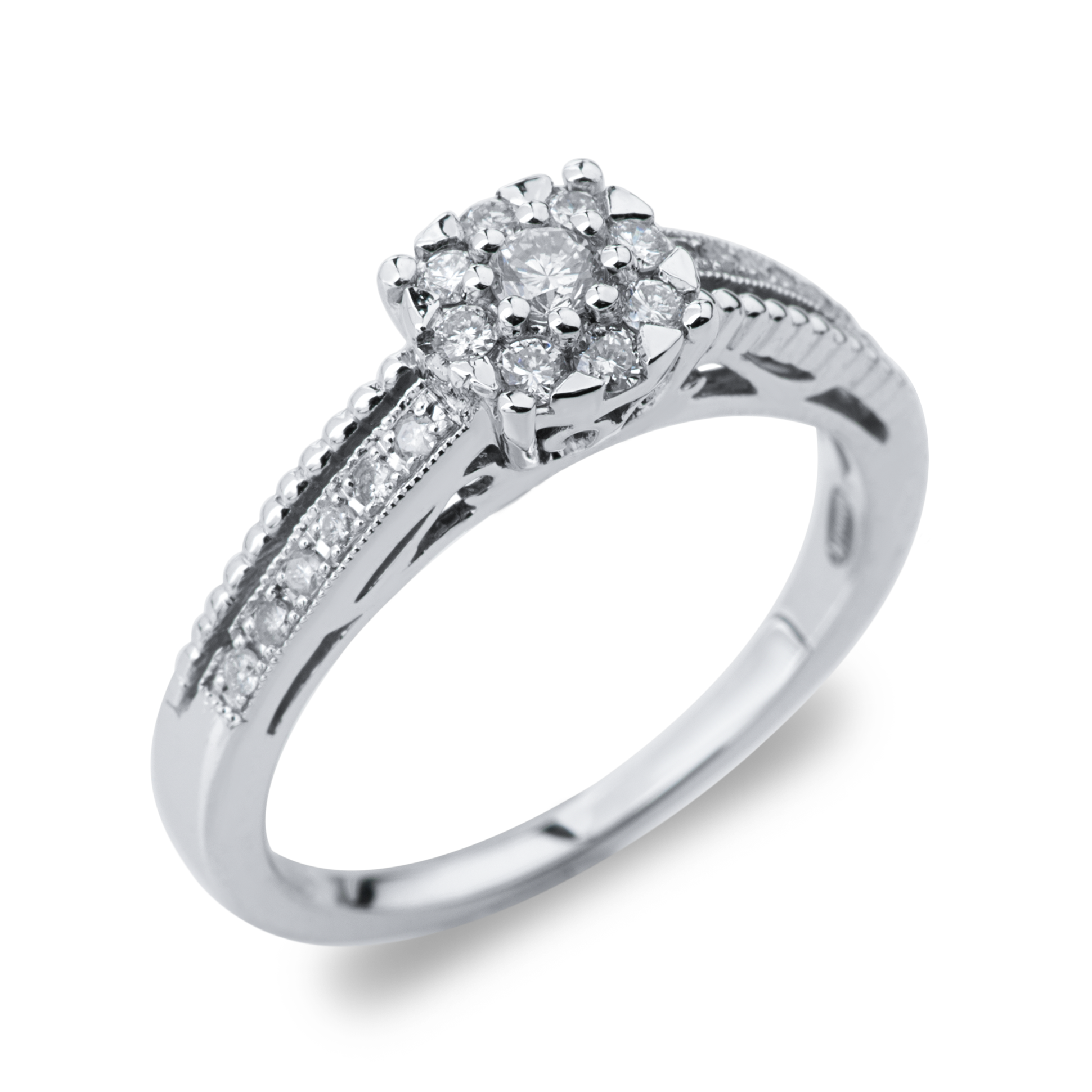 925 STERLING SILVER HALO DIAMOND ENGAGEMENT RING – Kitsinian Jewelers