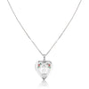 Sterling silver quinceanera heart locket with enamel