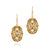 14K Yellow gold earrings with citrine and diamonds