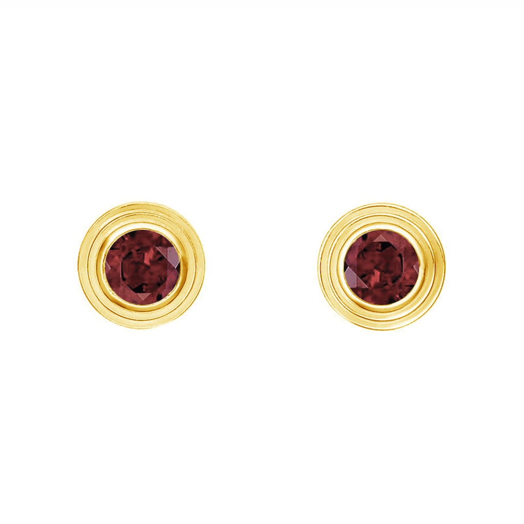 Cabochon Garnet Earrings - R.F. Moeller Jeweler