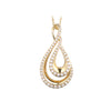 14K Yellow Gold Free Form Diamond Fashion Necklace