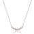 14K Rose gold necklace with diamonds