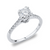 14K White Gold Diamond Engagement Ring