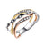 14K Tri Color Gold Fashion Diamond Ring